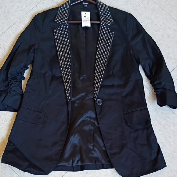 Express Jackets & Blazers - Express Black Blazer with Silver Accents